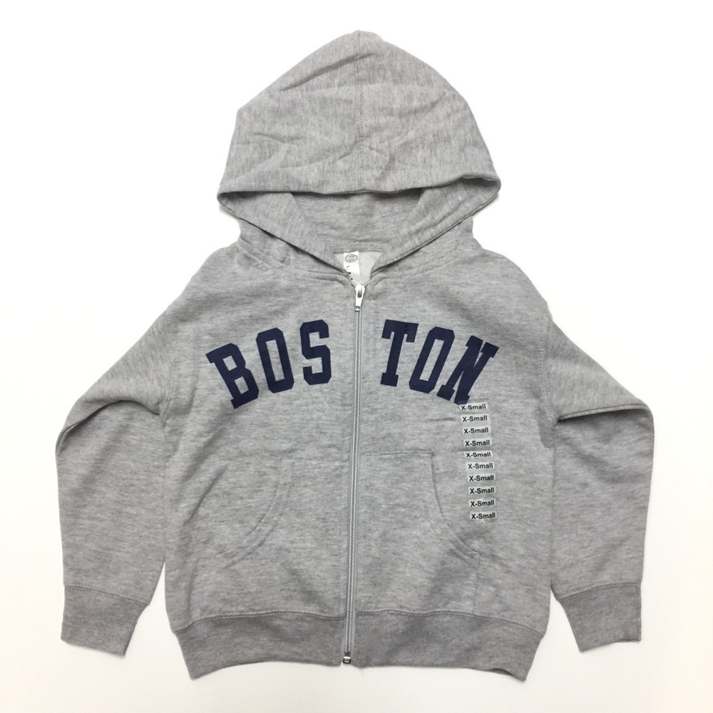 🌈3/$25 Live and Tell Kids Boston Logo Zip Up Hoodie Size XS